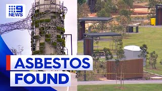 Asbestos discovered in newly opened Sydney park  9 News Australia [upl. by Zertnom]