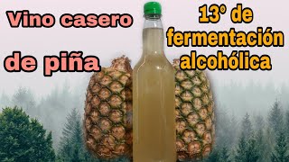 Así se hace el VINO artesanal de PIÑA 13 grados de Alcohol [upl. by Krid]