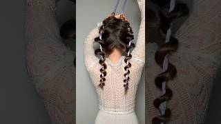 Overnight Heatless CURLS 😍🔥 hairhack longhair beautifulcurls beauty hairstyle hair hair [upl. by Kristof]