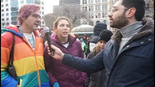 Interviewing People at International Womens Day Strike at Union Square in NYC [upl. by Kcim983]