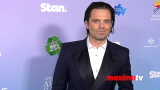 Sebastian Stan 2024 GDay USA Arts Gala Blue Carpet [upl. by Aernda693]