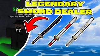 Legendary Sword Dealer Spawn Locations Guide  Blox Fruits 2023 [upl. by Naerda]