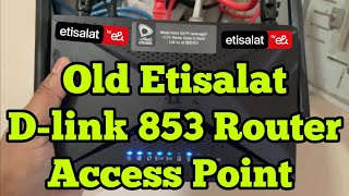 How to use etisalat dlink 853 router as a access point [upl. by Gabriel]