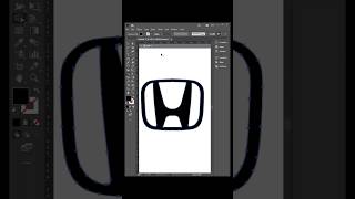 Honda car logo design using Adobe Illustrator illustrator tutorial logo [upl. by Keenan242]