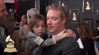 Diplo  Red Carpet  59th GRAMMYs [upl. by Bluefield]