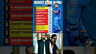 Highest Score in Odi Match 🥶 💀  shorts viralvideo trending cricket rohitsharma shortsfeed [upl. by Naej]