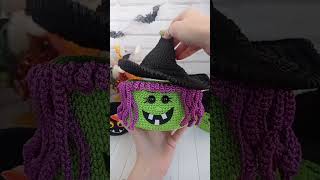 🎃 Ideas for crochet Halloween candy bowl Witch cat and bat [upl. by Baiel]