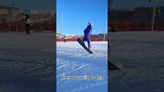 Wanna learn the trick snowboarding snowboard [upl. by Eillime]