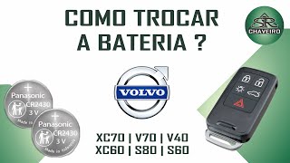 Como trocar bateria da chave presencial Volvo C60 [upl. by Rufina]