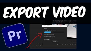 Premiere Pro 2024 How To Export In Premiere Pro [upl. by Lesnah]