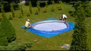 Bestway pool 457x122 installation step by step [upl. by Nnaesor]