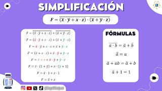 Simplificar la expresión lógica  Álgebra de Boole y Teoremas de DeMorgan  Fácil [upl. by Dnomayd]