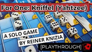 Playthrough  For One Kniffel For One Solo Game Series by Reiner Knizia [upl. by Josephson516]