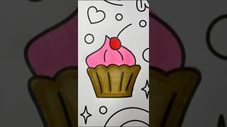 Coloring ASMR Relax with a Pink Cupcake coloringasmr shorts asmr [upl. by Hepsibah801]