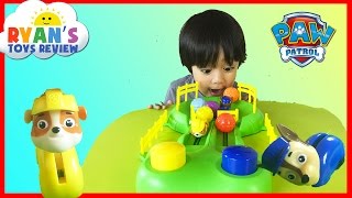 Ryan Plays Paw Patrol Pup Racers Game and Opens Egg Surprise Toys [upl. by Llevron]