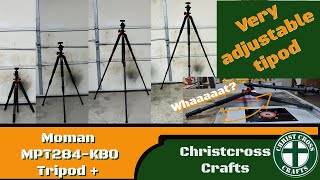 Unbox and Review of the Moman MPT284KBO Adjustable TripodMonopod with horizontal bar [upl. by Ttoile]