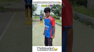 Jasprit bumrah Angry moment🥵wait for end😂 shorts cricket funny [upl. by Haydon]