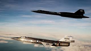 An F104A Starfighter paces an SR71 Blackbird during supersonic testing operations 1969 [upl. by Hahsia452]