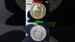 How To Clean 🇮🇳Indian Coin trending cleaning satisfying asmr asmrvideos art coincleaning [upl. by Annawad]