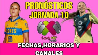 JORNADA 10 LIGA MX FEMENIL CLAUSURA 2024 FECHAS HORARIOS Y CANALES [upl. by Meyers107]