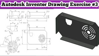 Autodesk Inventor Tutorial Exercise 3  Autodesk Inventor For Beginners  Inventor Sheet Metal [upl. by Diad]