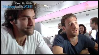 ZBTV The Hobbit cast fly to Wellington [upl. by Ellainad]