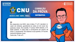 CNU Bloco 8  Correção da Prova Questão 23  Matemática [upl. by Estren]