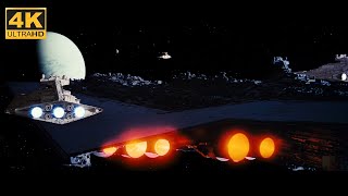 4K Star Wars EpV  Empire Strikes Back Intro to Imperial Fleet amp Executor  Arrival At Hoth [upl. by Esylle]