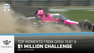 Top moments from Open Test 3  The Thermal Club 1 Million Challenge  INDYCAR [upl. by Barabas566]