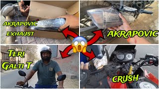 Pulsar n160 silencer acrophobic Gaurav￼ crush acrophobia silencersound motovlog rider ride ￼￼ [upl. by Allerus]