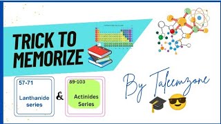 Easy trick to memorize Lanthanides amp Actinides series  By Taleemzone  super easy trick [upl. by Nahsin]