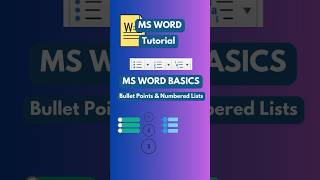 Word Tips Bullet Points amp Numbered Lists Explained [upl. by Letisha]