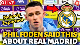 💥BOMB FODEN HAS PARALYZED THE WORLD OF FOOTBALL NOBODY WAS EXPECTING IT REAL MADRID NEWS [upl. by Merill]