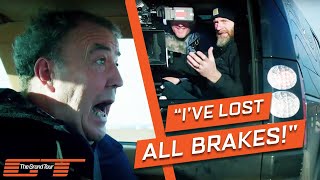 Jeremy Clarksons Second Hand Maserati Crashes Into Camera Crews Van  The Grand Tour [upl. by Eelirrem]