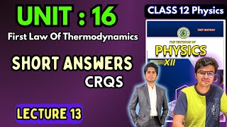 Short Answers  Unit16 First Law Of Thermodynamics  Class 12 Physics Sindh Board [upl. by Noiztneb]