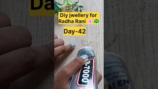 Diy jwellery for Radha Rani🌸🦚 Day42 diy radharani radhakrishna jwellery ytshorts shorts yt [upl. by Zeeba]