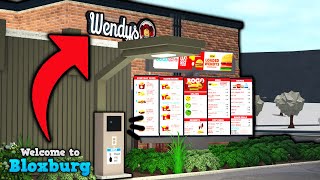 The Most REALISTIC FASTFOOD RESTAURANT ON BLOXBURG Bloxburg Wendys  Roleplay Review [upl. by Rhonda7]