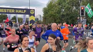 Manchester Half Marathon Bronze Wave Start 13 October 2024 an amazing sight… [upl. by Feledy]