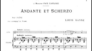 Louis Ganne  Andante et Scherzo for Flute and Piano with Score [upl. by Ative]