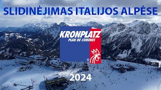 Slidinėjimas Italijos Alpėse 2024 Kronplatz [upl. by Akiam]