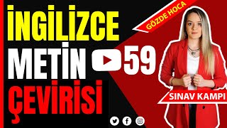 YÖKDİL İNGİLİZCE ÇIKMIŞ METİN ÇEVİRİ DERSİ I GÖZDE HOCA [upl. by Alyled]