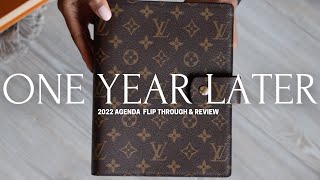 LOUIS VUITTON GM AGENDA ONE YEAR REVIEW  Setting Up My A5 Ring Planner For 2022 amp Flip Through [upl. by Gneh]