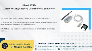 MOXA USB To Serial Converters Asteam Techno Solutions Pvt Ltd [upl. by Alethea759]