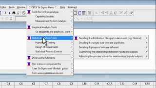 OPEX Customised Minitab Menu [upl. by Maye]