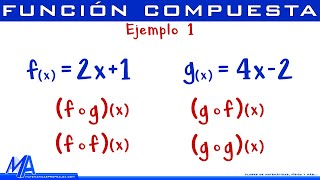 Función compuesta  Ejemplo 1 [upl. by Hsetim]