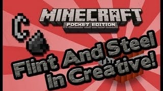 How to get Flint and Steel in Creative Mode Pocket Edition [upl. by Ahsinav957]