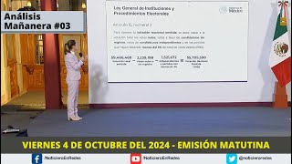 🔴 EnVivo  Conferencia Mañanera de la Presidenta Claudia Sheinbaum  Viernes 4 de Octubre del 2024 [upl. by Thayne]