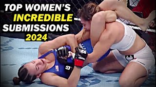 Top Womens MMA Incredible Submissions of 2024 [upl. by Kurman]