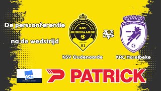 De persconferentie na de wedstrijd KSV Oudenaarde  RC Harelbeke [upl. by Alliuqa55]