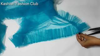 Ruffle Dupatta Designing At Home Dupatta Design Ideas [upl. by Spearman764]